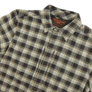 5.11 Tactical Shirt Mens M Gray Plaid Short Sleeve Snap Button Tactical Outdoor‎